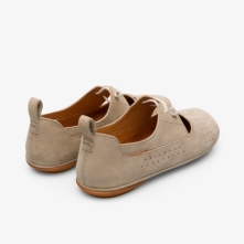 Camper Right Flat Shoes Beige - Womens Singapore HNPLGW-355